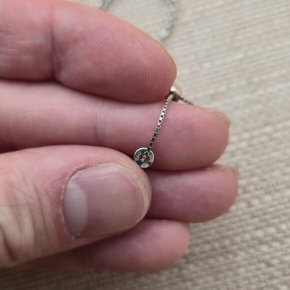 7 Inch Sterling Silver 18 Small Diamonds Adjustable Bracelet A5828 - Picture 6 of 8